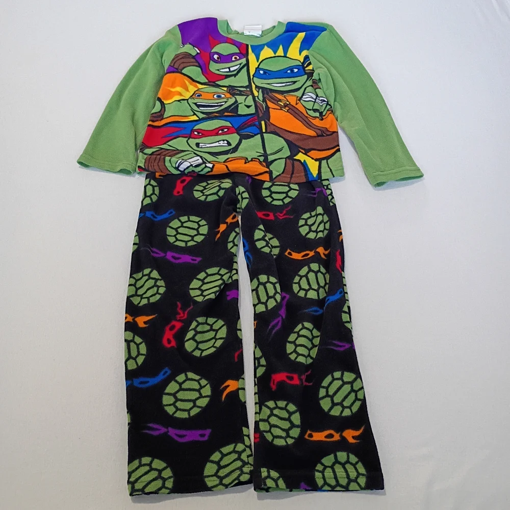 Nickelodeon Teenage Mutant Ninja Turtles Pajama Set - Green & Black Size 8 Boys